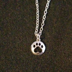 Circle Paw Print necklace